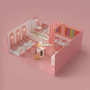 Tùy chỉnh thiết kế trong nhà vẻ đẹp thanh kiosk cho cửa hàng trang điểm LED-Lit lông mày kiosk - Product Image 1