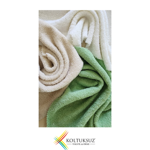 <b>Green</b> Color High Quality 350gsm Poly Cotton Woven Towel Fabric 70% Cotton 30% Polyester Woven Terry Towel Bulk - Product Image 1