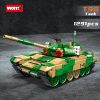 WOMA TOYS otros pasatiempos jouet Estudiante 1291PCS ladrillos militar batalla principal T90 modelo de tanque pequeños bloques de construcción