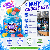 Bonbons liquides Slime Gooey en pot, amusants à peler, saveur sauce acidulée, en forme d'animaux marins mignons, bonbons gélifiés aux fruits assortis
