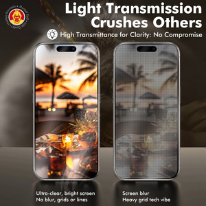 26 ° Protector de Pantalla de Vidrio Templado Mate Privacy Monkey King para 17 Air <span class=keywords><strong>13</strong></span> 14 15 16 17 OG, Vidrio sin Burbujas, Resistente al Polvo, Suave para Juegos - Product Image 5