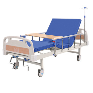 <span class=keywords><strong>Lit</strong></span> d'hôpital manuel multifonctionnel à double manivelle pour soins infirmiers et patients, avec matelas en éponge médical - Product Image 6