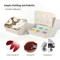 Nouvel Arrivage – Palette de Gel Patting 6 Compartiments 2g, Boîte Portable en Plastique ABS pour Gel Patting, Contenant Cosmétique Personnalisé OEM/ODM Style Mignon