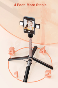 Mini tré<span class=keywords><strong>pied</strong></span> à selfie sans fil 3-en-1 stable de 4 pieds et télécommande portable extensible pour appareils <span class=keywords><strong>photo</strong></span> numériques - Product Image 4