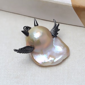 Handmade S925 Silver Baroque Piao Xiang Pendant Versatile Irregular Bead Empty <b>Tray</b> 3847 for DIY <b>Jewelry</b> Findings Components - Product Image 4