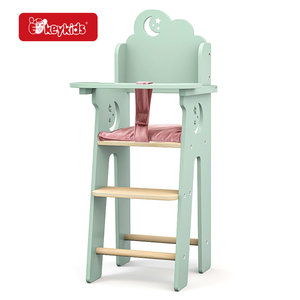 Nouvelle <span class=keywords><strong>Chaise</strong></span> <span class=keywords><strong>Haute</strong></span> <span class=keywords><strong>en</strong></span> <span class=keywords><strong>Bois</strong></span> Lune et Étoile 2026 avec Ceinture de Sécurité pour Jeu d'Imitation W08F054 - Product Image 2