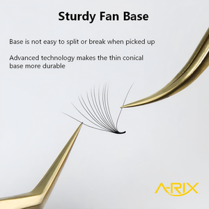 1000 Extensiones de Pestañas de Pluma Preformadas Sueltas Hechas a Mano con Volumen J/B/C/D, Curvatura 8-15mm, Base Fina Puntiaguda con Tallo Central Sin Dispersión - Product Image 6