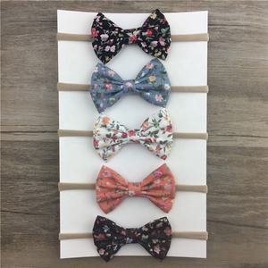 Di Vendita superiore Del Bambino Accessori Dei <span class=keywords><strong>Capelli</strong></span> Della Ragazza Floreale Stampato Scuola Dell'arco Dei <span class=keywords><strong>Capelli</strong></span> Per La Promozione - Product Image 1