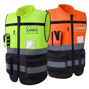 Men's ANSI Class 2 Safety Vest with Heavy Duty Stitching Phone Pocket Customizable Logo Construction Pockets for Surveyor - Product Image 5