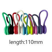 Attaches de câble réutilisables en silicone à aimant puissant Organisateur d'enveloppes de cordon en nylon écologique avec clips de câble magnétiques