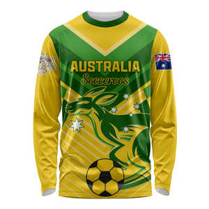 Impression à la demande <span class=keywords><strong>Australie</strong></span> <span class=keywords><strong>Rugby</strong></span> Personnaliser Jersey Drapeau Couleurs Chemises À Manches Longues <span class=keywords><strong>Rugby</strong></span> Équipe Uniforme À Séchage Rapide Respirant Chemises - Product Image 4