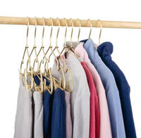 Cintre d'usine en métal doré avec pinces, vente en gros, pas cher, best-seller pour vêtements