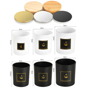 Nuova tendenza riutilizzabile <span class=keywords><strong>Vintage</strong></span> alta tazza di <span class=keywords><strong>vetro</strong></span> borosilicato con coperchio di bambù barattoli di candela all'ingrosso per la candela - Product Image 6