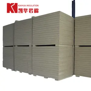 KAIHUA High Density Basalt Fireproof And Heat Insulating Rock Wool Board Roof 120Kg/m3 10mm