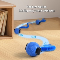 Balle interactive intelligente pour chat, sphère auto-roulante automatique avec mouvement à 360 degrés et évitement d'obstacles pour l'exercice en intérieur
