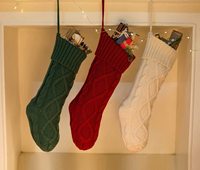 Große 18 Zoll LED Weihnachts strumpf Kabel gestrickt Ornament für Familien urlaub Weihnachts feier Urlaub Geschenke & Dekorationen