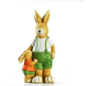ของตกแต่งสวนรูปครอบครัวกระต่ายน่ารัก ทำจากเรซิ่น ทนทานต่อสภาพอากาศ เหมาะสำหรับตกแต่งสนามหญ้ากลางแจ้ง รูปทรงสัตว์ ทาสีสำเร็จรูป - Product Image 5