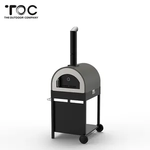 Outdoor Hot Selling Commercial Stainless Steel Round Wood Fired Pizza Oven