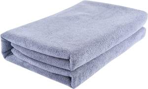 Serviette de salon en microfibre grande taille avec logo personnalisé pour femmes, séchage rapide et doux, avec bande élastique, turbans pour cheveux mouillés - Product Image 3