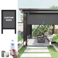 Persianas Verticales Metálicas Integradas con Sistema Motorizado, Impermeables, para Exteriores, para Patio, Balcón o Terraza