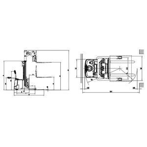 Apilador Eléctrico Hidráulico de Palets de 1500 kg, Elevador de Almacén con Altura de Elevación de 4500 mm, 5000 mm, 5500 mm - Product Image 4