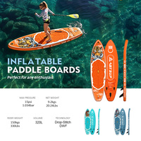Planche de surf gonflable portable pour Stand Up Paddle (SUP) et Paddleboard (ISUP)