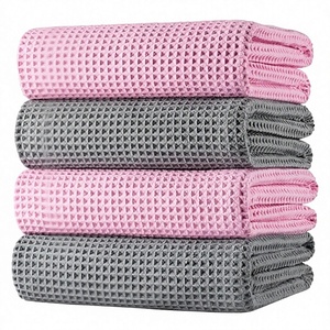 Serviette de bain en coton tissé à carreaux 100% coton, ensemble de serviettes de luxe pour hôtel, pour adultes, douce, durable, respectueuse de la peau, séchage rapide - Product Image 2