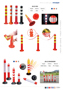 視認性の高い取り外し可能な<span class=keywords><strong>PE</strong></span>安全ボラード警告交通制御後のバリア - Product Image 6