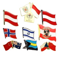 Fabricants Broche Épingles Insigne Drapeau National Personnalisé Sécurité Métal Émail Épinglette pour Chapeaux