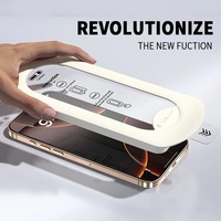 Kit d'installation de protection d'écran en verre trempé anti-poussière 9H, applicateur pour iPhone 12 13 14 15 16 16E Pro Max Plus