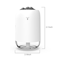 Humidificateur d'air à brume de 260 ml, diffuseur d'huiles essentielles, lumière nocturne LED portable, silencieux, mini humidificateur d'air USB pour hôtel