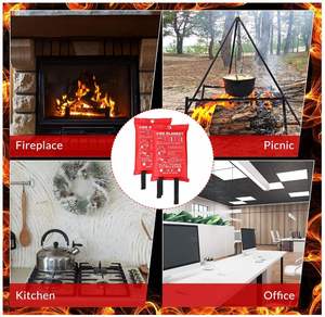 Manta Ignífuga Profesional de Fibra de Vidrio, Herramienta de Seguridad Contra Incendios para Cocina, Garaje, Auto, Personalizable - Product Image 2