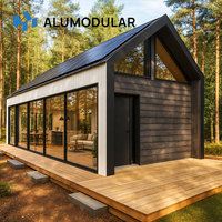 Maison modulaire de tourisme écologique, structure en acier léger, revêtement en aluminium, design personnalisé, mobilée, hôtelierie de type boutique, préfabriquée
