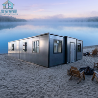 Maison mobile modulaire extensible de 30 pieds, très demandée, avec structure en acier préfabriquée, isolation thermique et assemblage rapide pour campement