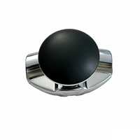 Perilla Giratoria para Volante de Tractor XMAXVISION de Alta Calidad, Cromada con Franja Diagonal Negra, Material ABS Electrochapado, Clásica