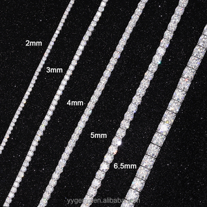 Bracelet tennis tendance en moissanite VVS, plaqué or, argent sterling 925, passe le testeur de diamants, certificat GRA, prêt à être expédié - Product Image 5