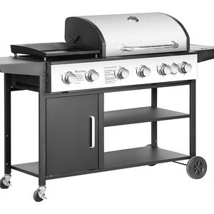 Luxus 24.1KW 430 Edelstahl deckel 4 Brenner Gas grill Seiten brenner Pizza Box 4 Stück 3 Zoll Rollen - Product Image 1
