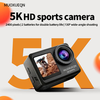 Caméra Sportive 5K, Caméra Sous-Marine 30M, Coque de Plongée, Moniteur Selfie 1,3 Pouces, WiFi, Pré-prise de Vue, Vertical, EIS 6 Axes, Horizontale, Ralenti