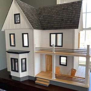 Maison de poupée en bois à l'échelle 1/12 en gros pour kit de maison de poupée miniature OB11 DIY