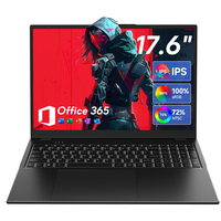 Laptop Bisnis Intel Core I3-10100Y Dual Core Baru Layar IPS 17.6" RAM 16GB SSD 256GB WiFi 6 Keyboard Backlit Colokan AS