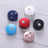 Cadeau OEM Promotion Câble USB rétractable 3 en 1 Câble de données à chargement rapide Ligne 3A Câble de chargement USB de 1 mètre pour iPhone Xiaomi