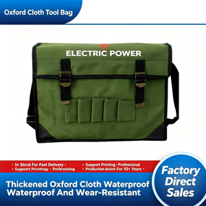 Electrician <b>Tool</b> <b>Bag</b> Oxford Fabric Waterproof Buckle Closure Portable 7-9 Pockets 30L Capacity <b>Tool</b> Hanging <b>Bag</b> - Product Image 3