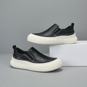 Breathable Perforated Walking Shoes Daily Leisure Shoes White <b>Matte</b> Surface Lace Up Design Transparent Beige Thick Anti Slip - Product Image 2