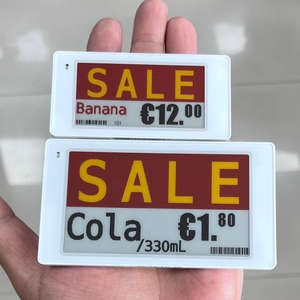 Etiquetas de precio digitales para estanterías de supermercado, 2.4GHz Ble 5.0, tinta electrónica, software API, 2.6 pulgadas, etiqueta electrónica ESL. - Product Image 2