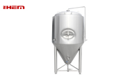 Réservoir de fermentation à enveloppe en acier inoxydable Open Top 500L 1000L avec vanne de sécurité Fermenteur de bière à guichet unique pour des capacités jusqu'à 5000L