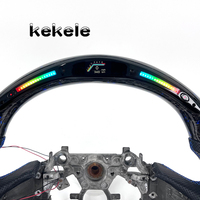 Volant en fibre de carbone forgée bleue avec LED pour Infiniti Q50, compatible Q60 Q70 G37 F35 2014-2018, haute qualité, personnalisation possible