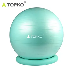 TOPKO 안티 버스트 균형 운동 공 체육관 55cm 프리미엄 블랙 PVC 요가 공