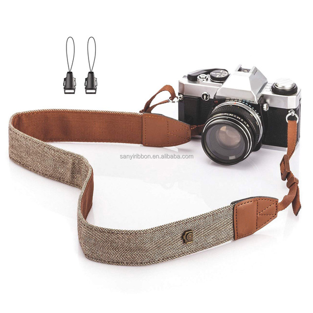 Simple and Comfortable Universal Pure Cotton Camera Strap Pu Leather with Quick Release Buckles for the Camera Wrist Strap
