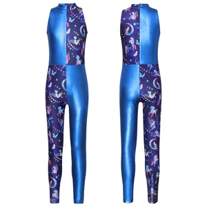 Leotardo elástico de una pieza para niñas de 6 a 16 años, traje de gimnasia para bailar, entrenamiento de ballet, juegos y competencias. - Product Image 2