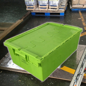 Heavy-Duty tái sử dụng nhựa hậu cần Crate <span class=keywords><strong>Stackable</strong></span> có thể tái chế công nghiệp di chuyển đóng gói lưu trữ hộp Thùng an toàn Nắp - Product Image 3
